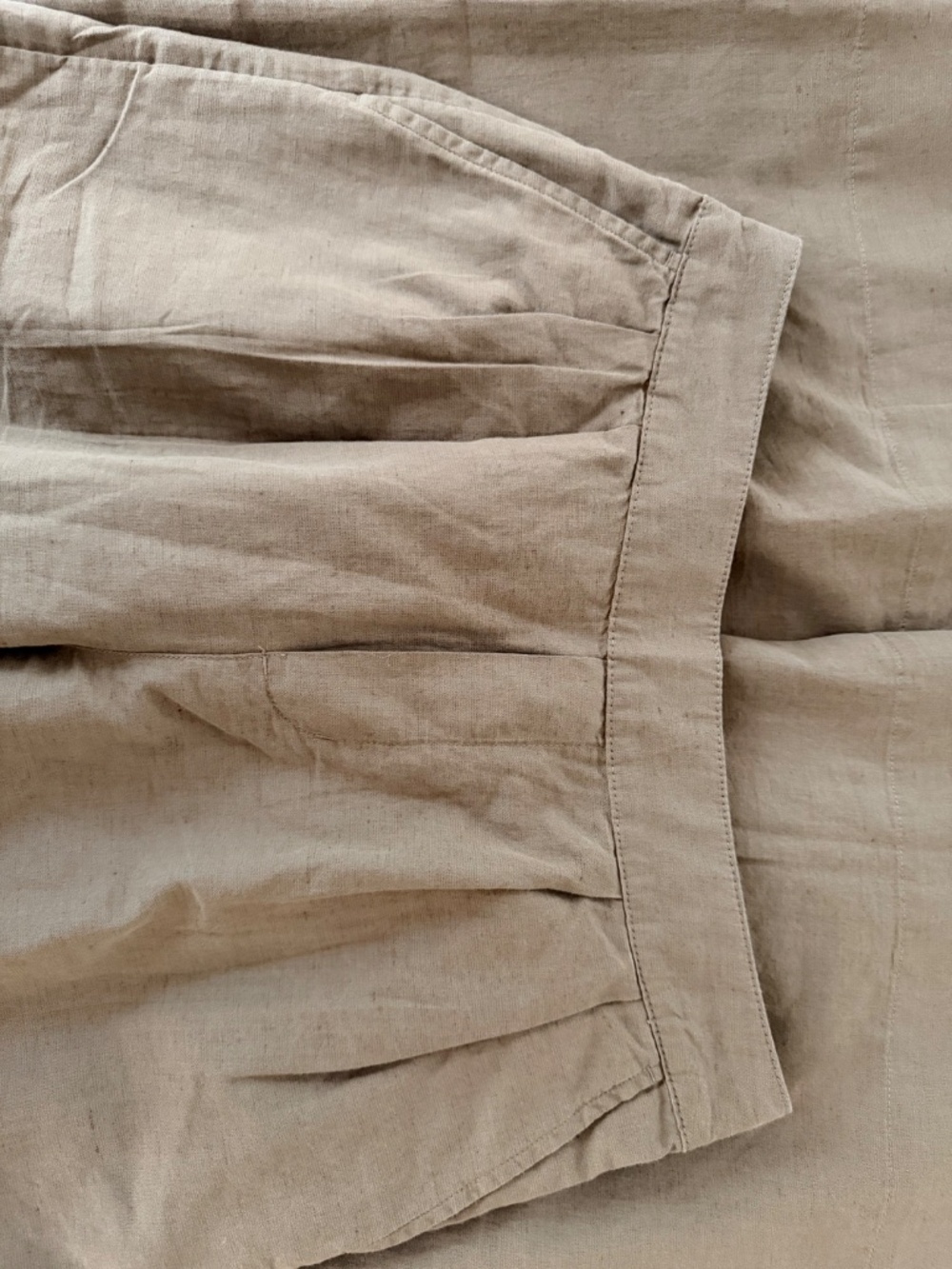 PACT Canopy Linen Blend Pleated Trouser in Khaki Green Size M - Picture 8 of 9